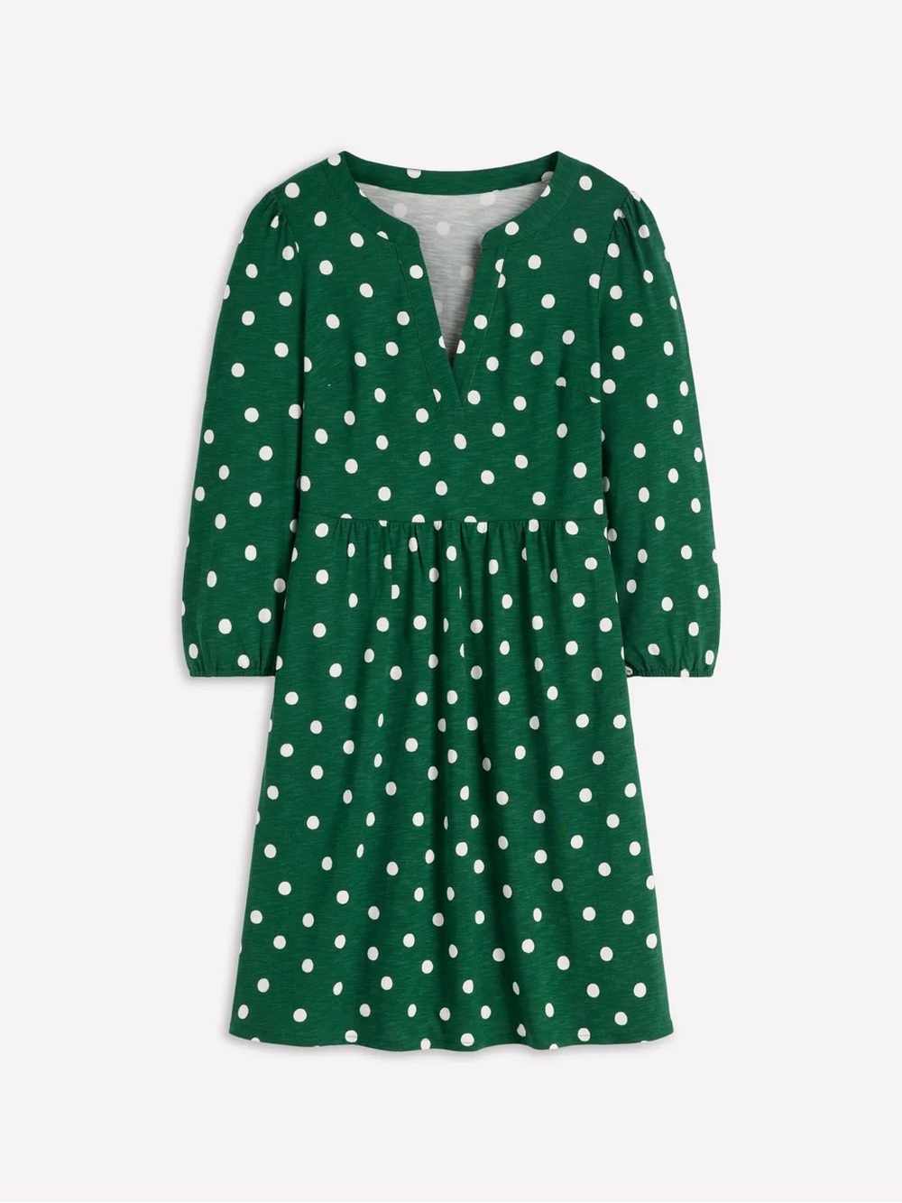 Boden Green Polka Dot Knit Dress